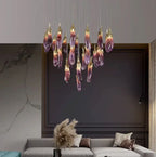 Eggplant-shaped Chandelier Purple Color - Manorlights