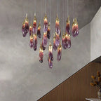Eggplant-shaped Chandelier Purple Color - Manorlights
