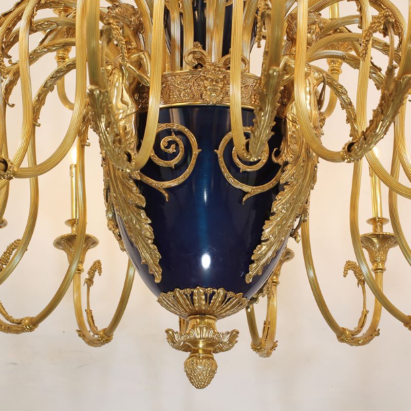 71X98 Inch Rococo Style Big French Empire Copper Chandelier for Foyer-大吊灯-Manorlights