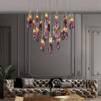 Eggplant-shaped Chandelier Purple Color - Manorlights