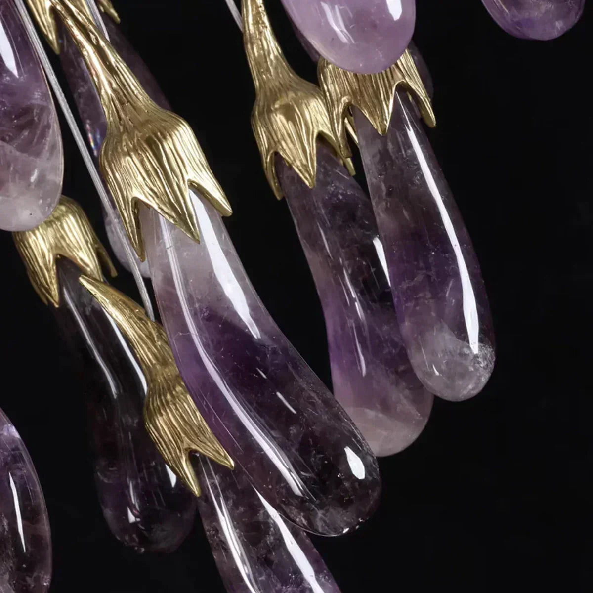Eggplant-shaped Chandelier Purple Color - Manorlights