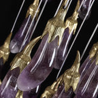 Eggplant-shaped Chandelier Purple Color - Manorlights
