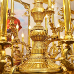 69X89 Inch 57 Lights Oversized Baroque Style Antique Copper Chandelier-大吊灯-Manorlights