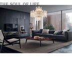 Tiered Round Glass Chandelier