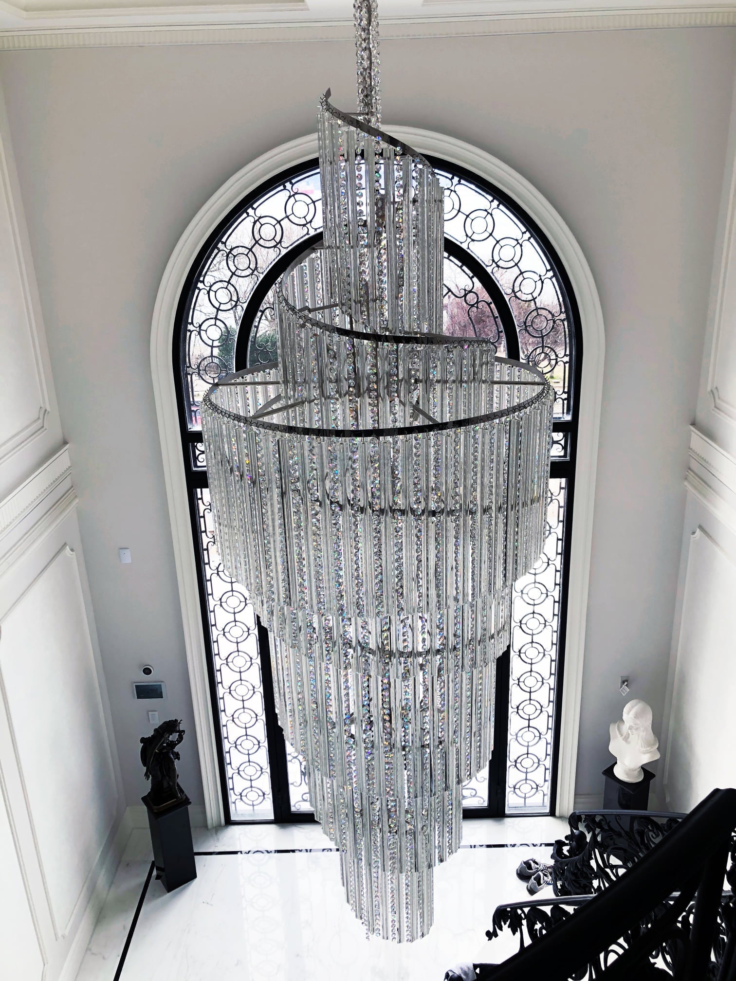 Luxury Spiral Crystal Chandelier for High-ceiling/Foyer/Staircase-Chandeliers-Manorlights