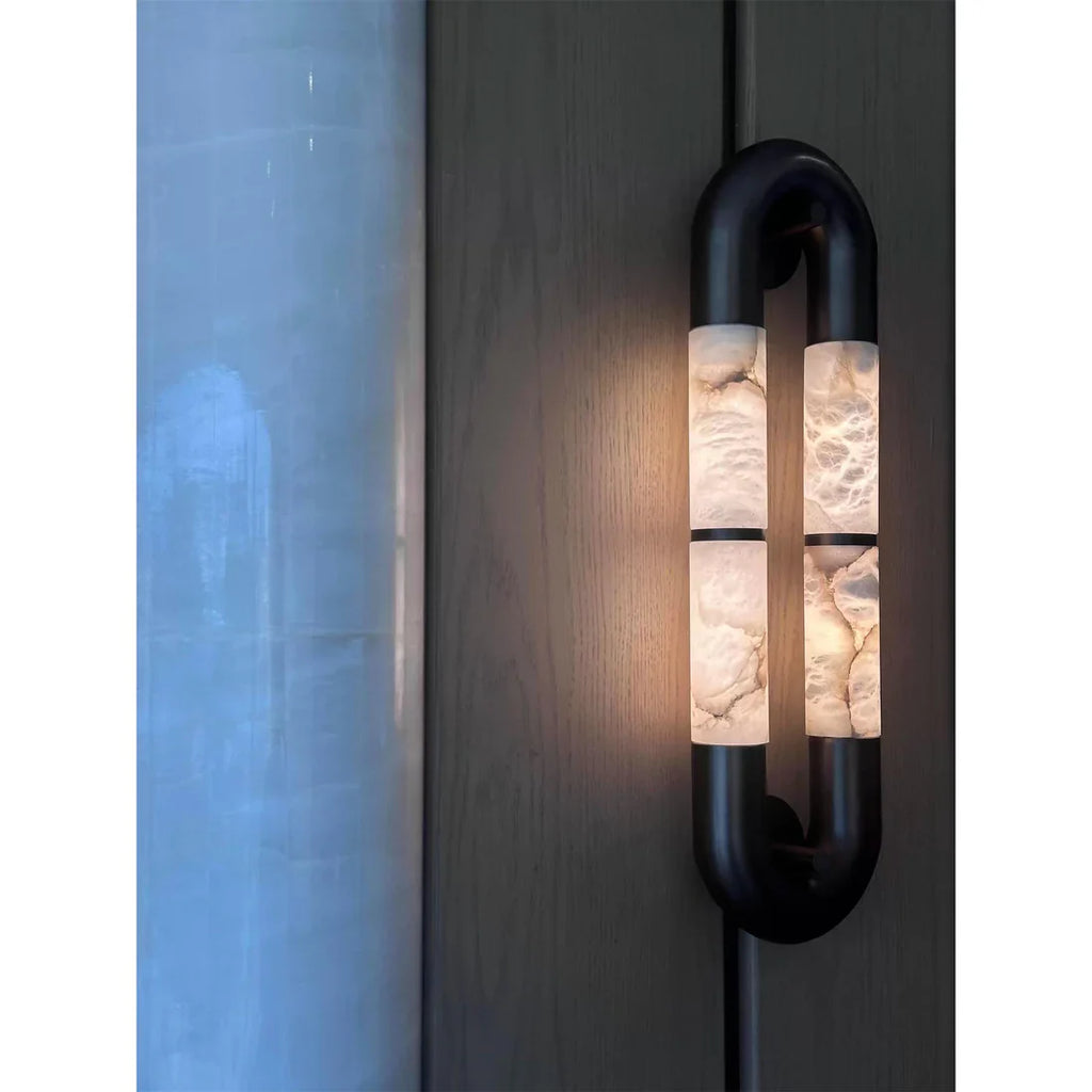 Alabaster Tube Wall Sconce-Wall Sconces-Manorlights