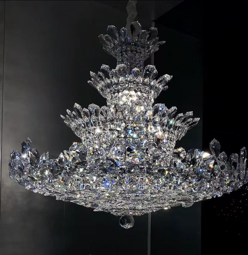 Luxury Empire Floral Crystal Chandelier-Manorlights