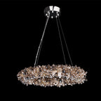 Multiple Size Modern Smoky Rock Crystal Halo LED Chandelier Pendant Light-现代灯-Manorlights