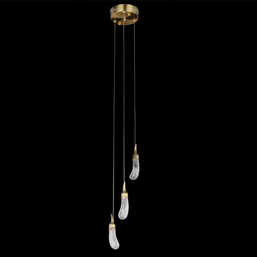 3 Rock Crystal Long-eggplants Modern LED Pendant Light-现代灯-Manorlights