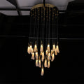 22X47 Inch 32 Rock Crystal Long-eggplants Pendant Modern LED Chandelier-现代灯-Manorlights