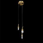 3 Rock Crystal Short-eggplants Modern LED Pendant Light-现代灯-Manorlights