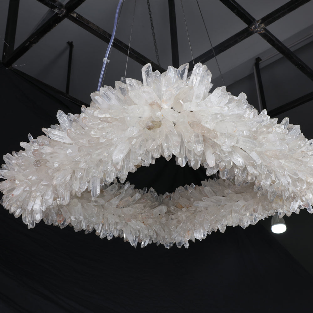 24'' Square Modern Geode Quartz Crystal Chandelier-现代灯-Manorlights