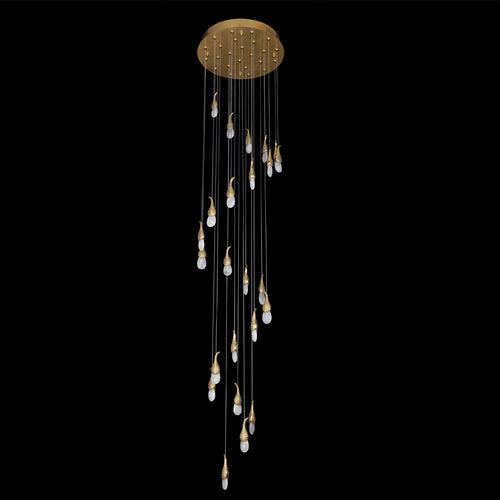 24 Rock Crystal Short-eggplants Modern Chandelier 138 Inch Long Staircase LED Chandelier-现代灯-Manorlights