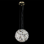 Modern Clear & Smoky Rock Crystal Ball Pendant Light-现代灯-Manorlights
