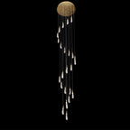 24 Rock Crystal Long-eggplants Modern Chandelier 138 Inch Long Staircase Chandelier-现代灯-Manorlights