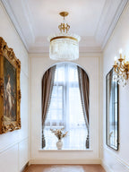 16-28 Inch Multiple Size Baccarat Inspired Copper and Crystal Chandelier Lighting-铜灯-Manorlights