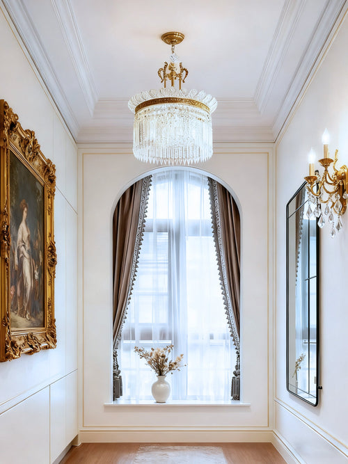 16-28 Inch Multiple Size Baccarat Inspired Copper and Crystal Chandelier Lighting-铜灯-Manorlights