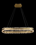 47 Inch Linear Chandelier Modern Quartz Crystal Chandelier for Dining Room-现代灯-Manorlights