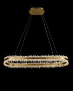 47 Inch Linear Chandelier Modern Quartz Crystal Chandelier for Dining Room-现代灯-Manorlights