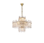 Tiered Round Glass Chandelier