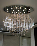 59'' Oval Chandelier for Dining Room Big Modern Glass Bubble Chandelier-大吊灯-Manorlights
