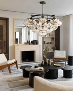 Coraline Clear Glass Round Chandelier 36"