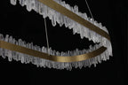 47 Inch Linear Chandelier Modern Quartz Crystal Chandelier for Dining Room-现代灯-Manorlights