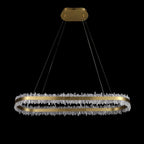 47 Inch Linear Chandelier Modern Quartz Crystal Chandelier for Dining Room-现代灯-Manorlights