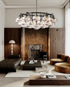 Coraline Clear Glass Round Chandelier 36"