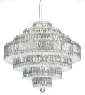 Plaza 31 Light Pendant Polished Stainless Steel-Manorlights