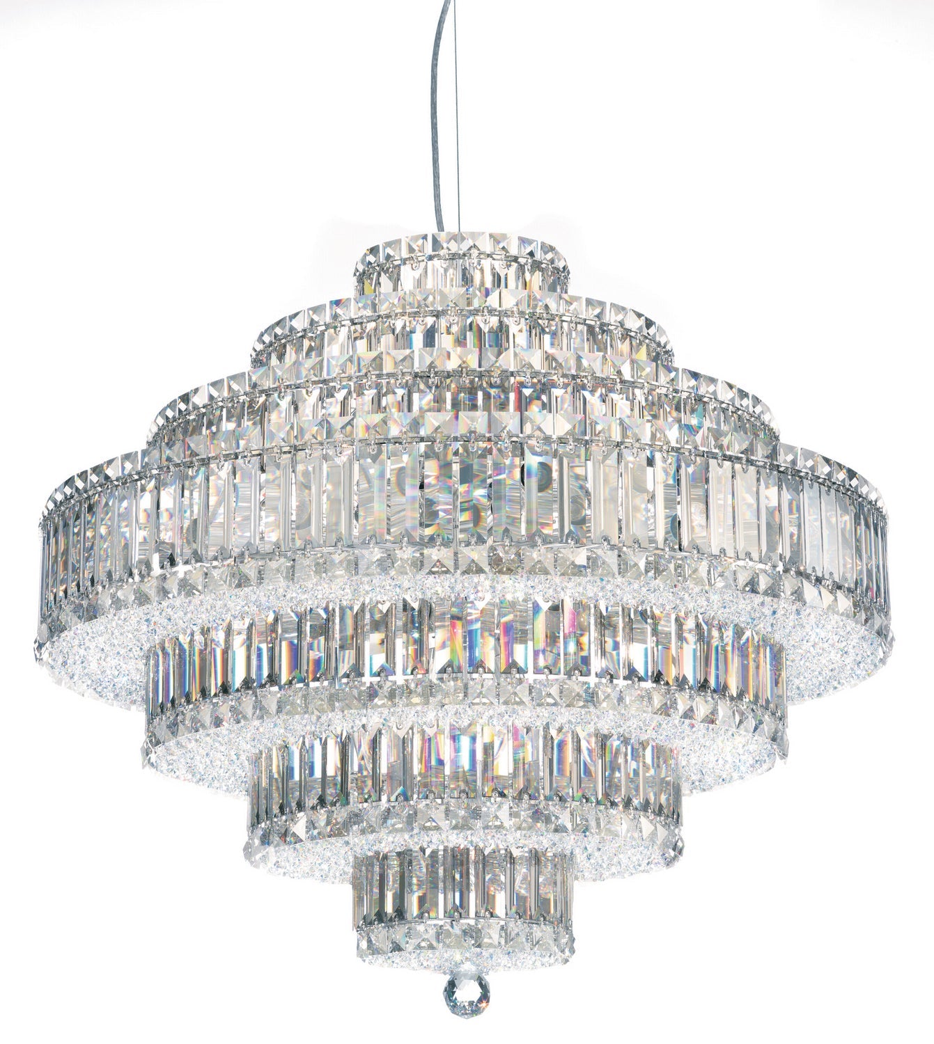 Plaza 31 Light Pendant Polished Stainless Steel-Manorlights