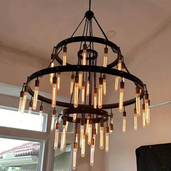 Retro-Inspired Metal Pendant Light Chandelier for Living Room/Bedroom/Staircase/Villa-Manorlights