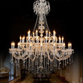 59X75 Inch 3 Tiers Candle Style Crystal Chandelier 45 Lights Big Chandelier for Living Room-大吊灯-Manorlights