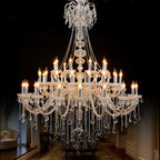 59X75 Inch 3 Tiers Candle Style Crystal Chandelier 45 Lights Big Chandelier for Living Room-大吊灯-Manorlights