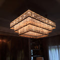 39X51 Inch Rectangle Flush Mounted Modern Gold Chandelier for Dining Room-大吊灯-Manorlights
