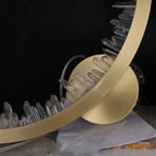 16'' Round Modern Wall Lamp Quartz Crystal Wall Sconce-壁灯-Manorlights