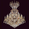 41 Lights Antique Brass Chandelier 60X71 Inch Large Wrought Iron Crystal Chandelier for High Ceilings-大吊灯-Manorlights