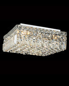 16'' Square Flush Mounted Chandelier Crystal Ceiling Light-吸顶灯-Manorlights