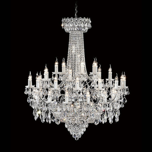 47 Inch Foyer Chandelier Lighting Elegant Big Chrome Chandelier-大吊灯-Manorlights