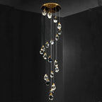 20 Lights Modern Crystal Lighting 79'' Long Spiral Staircase Chandelier-大吊灯-Manorlights