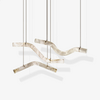 Streamlined Alabaster Pendant Lamp by Manor Lights