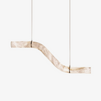 Streamlined Alabaster Linear Pendant Light by Manor Lights