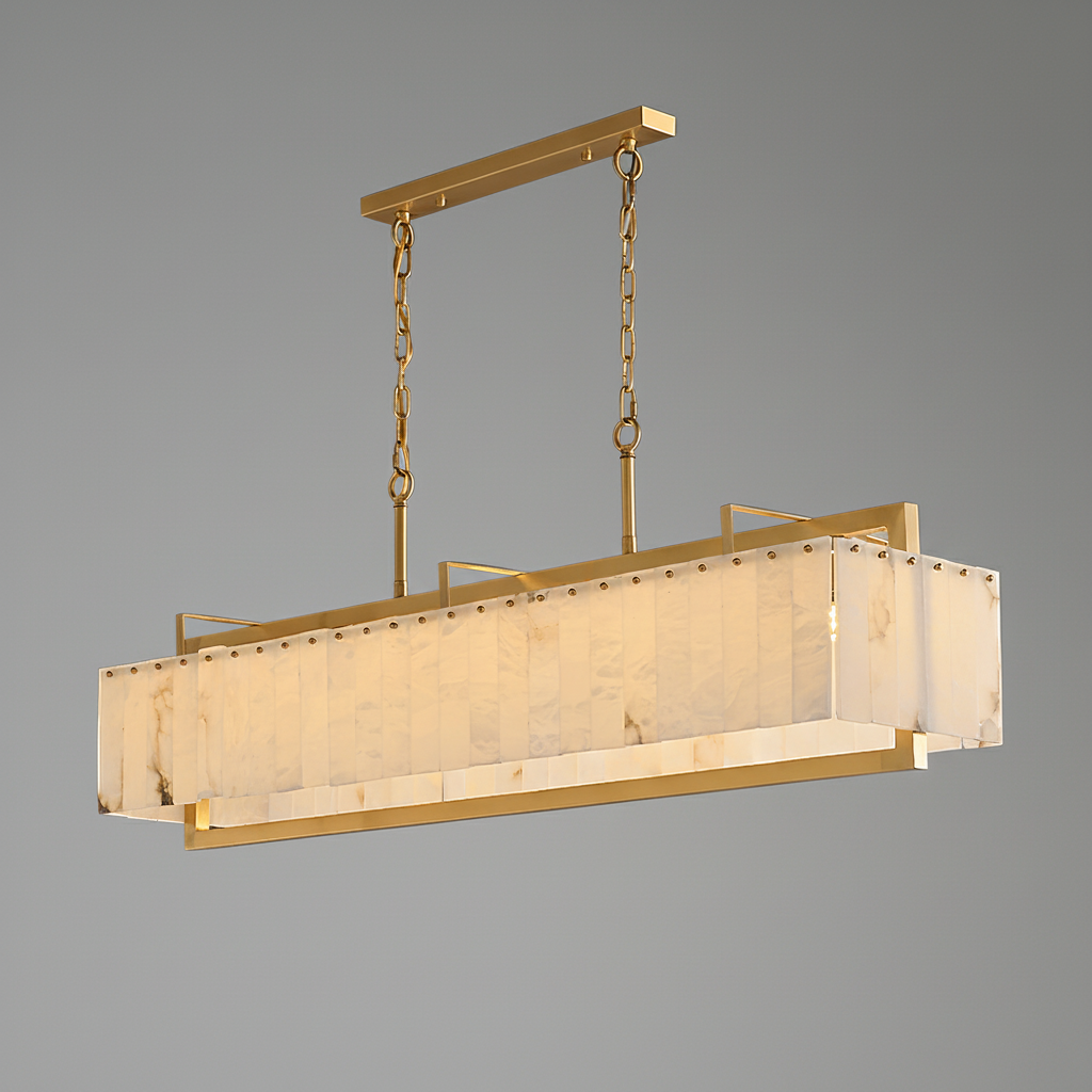 Premium Solstice Bar Alabaster Chandelier-Chandelier-Manorlights