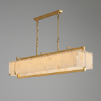 Premium Solstice Bar Alabaster Chandelier-Chandelier-Manorlights