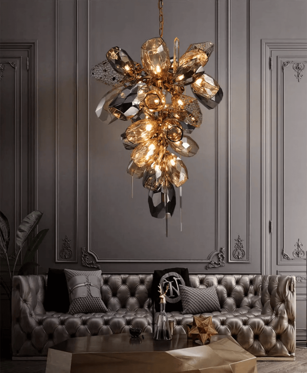 Premium Modern Art Glass Crystal Chandelier-Chandelier-Manorlights
