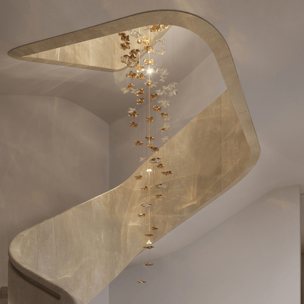 Tidal Staircase Cascade Chandelier detail view