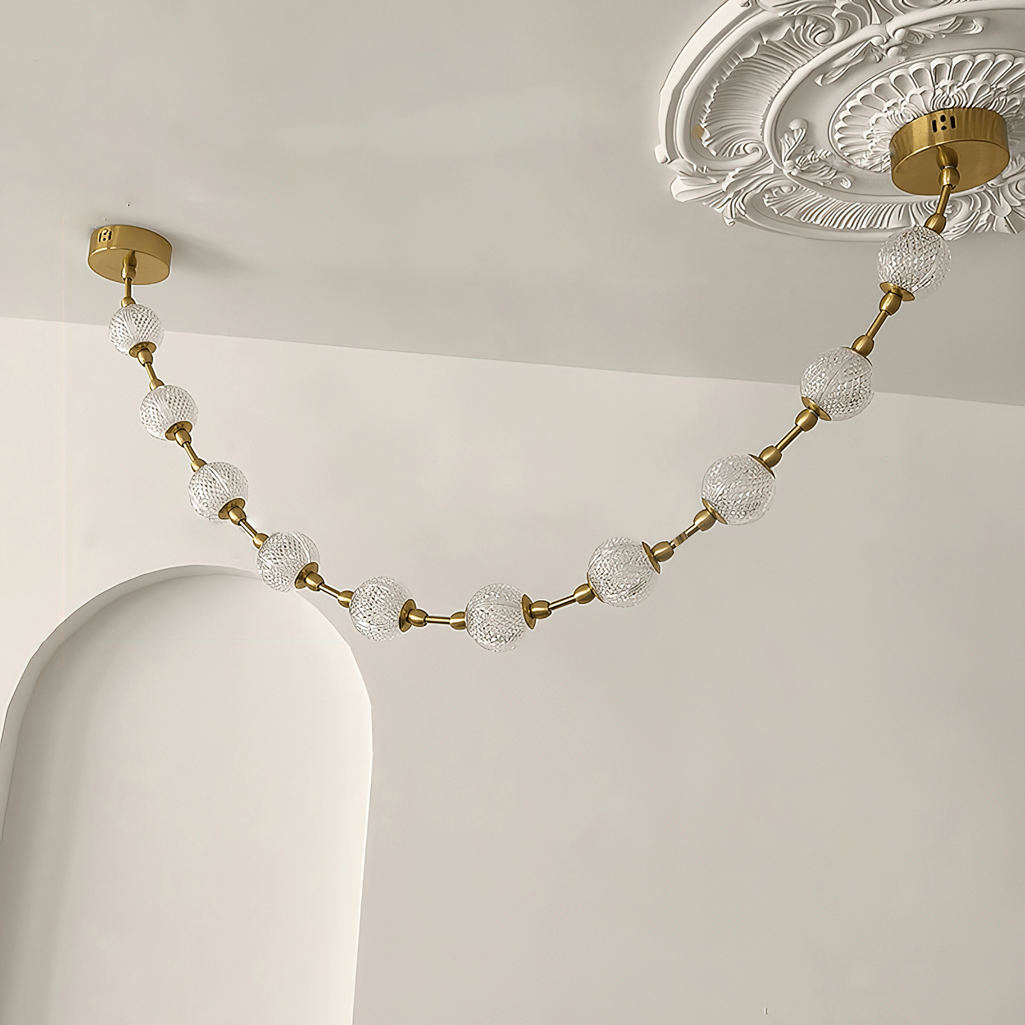 Strand Necklace Chandelier-Chandelier-Manorlights