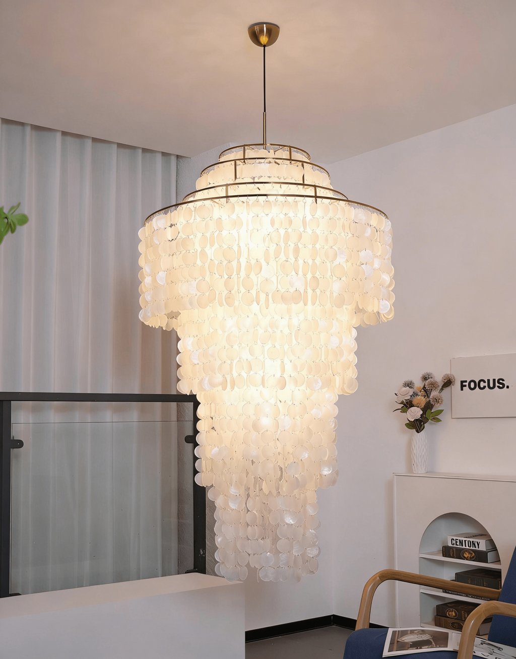 Modern Nerida Shell Chandelier-Chandelier-Manorlights