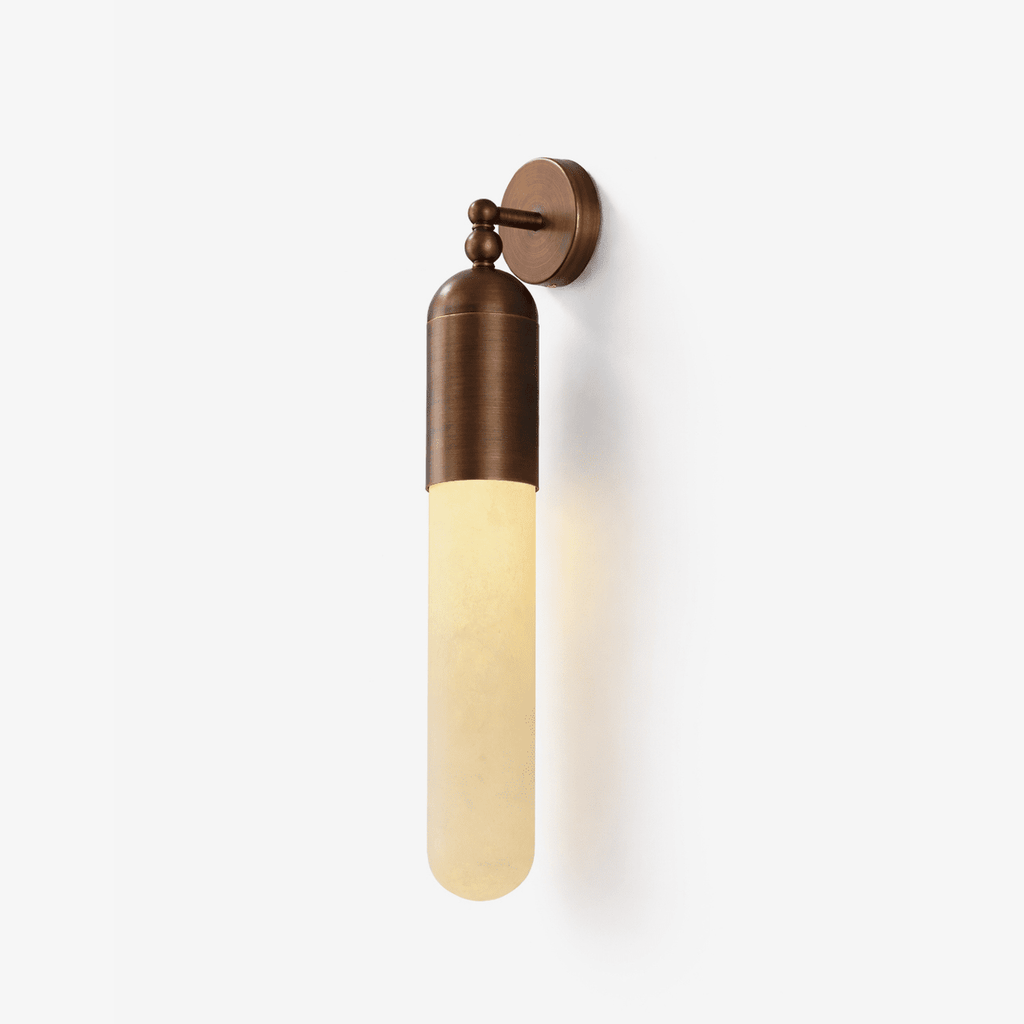 Alabaster Sculpted Tube Wall Sconce - Vakkerlight