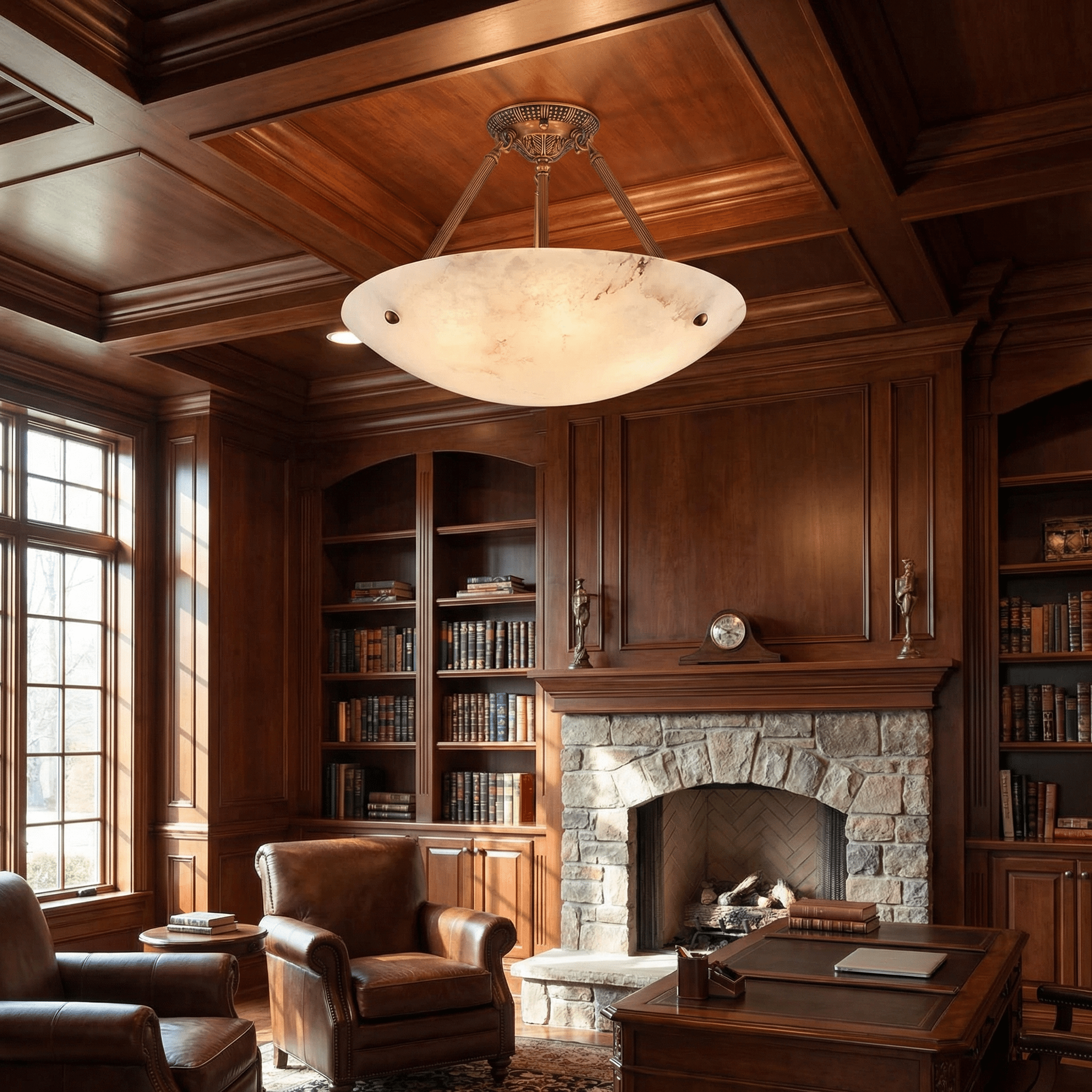 Calyra Alabaster Ceiling Light - Vakkerlight